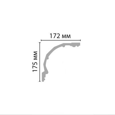Плинтус потолочный с рисунком DECOMASTER DP-41A (175х175х2400) дюрополимер