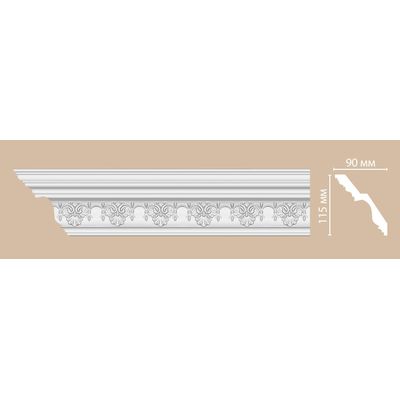 Плинтус потолочный с рисунком DECOMASTER DT-9851 (115*90*2400мм) полиуретан