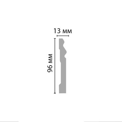 Плинтус напольный DECOMASTER A015 (96*13*2000мм) дюрополимер