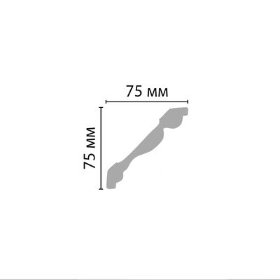 Плинтус потолочный гладкий DECOMASTER D154ДМ (77*77*2000 мм) дюрополимер