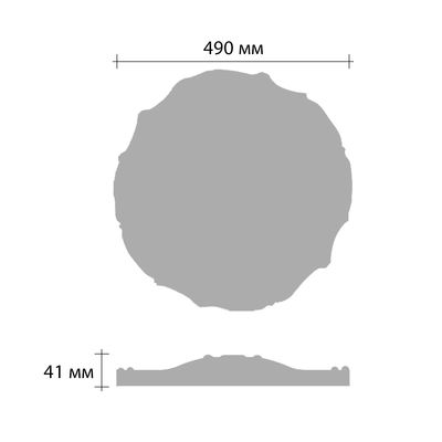 Розетка потолочная DECOMASTER DR-316 (d нар. 490, h= 41мм) полиуретан