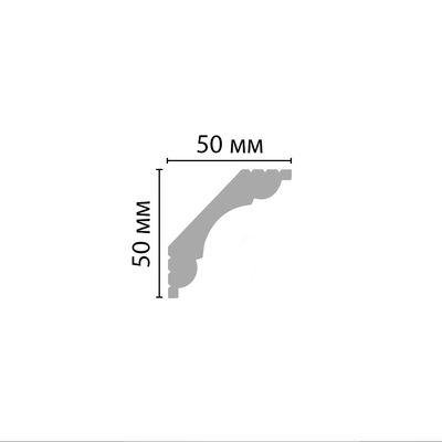 Плинтус потолочный гладкий DECOMASTER D124ДМ (50*50*2000мм) дюрополимер