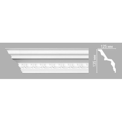 Плинтус потолочный с рисунком DECOMASTER 95106 (125х135х2400мм) полиуретан