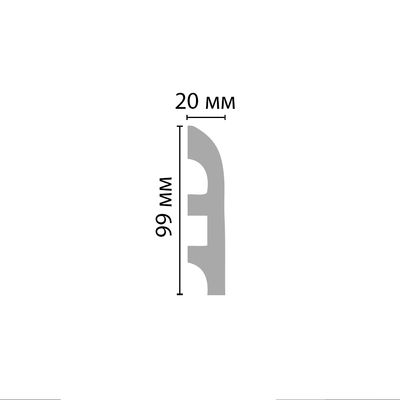 Плинтус напольный DECOMASTER A016 (99*20*2000мм) дюрополимер