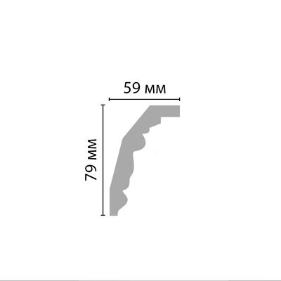 Плинтус потолочный с рисунком DECOMASTER 95323A (79*59*2400мм) полиуретан