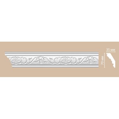 Плинтус потолочный с рисунком DECOMASTER DT-9 (70*35*2400мм) полиуретан