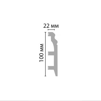 Плинтус напольный DECOMASTER D232ДМ (100*22*2000мм) дюрополимер