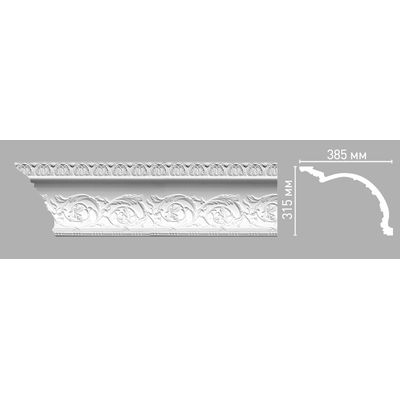 Плинтус потолочный с рисунком DECOMASTER 95145 (315х385х2400мм) полиуретан