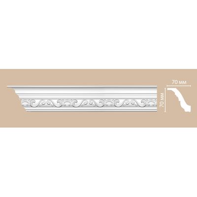 Плинтус потолочный с рисунком DECOMASTER 95843 (70*70*2400мм) полиуретан