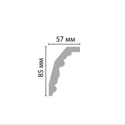 Плинтус потолочный с рисунком DECOMASTER 95323F гибкий (85*57*2400мм) полиуретан