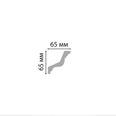 Плинтус потолочный гладкий DECOMASTER 96801 (65*65*2400мм) полиуретан