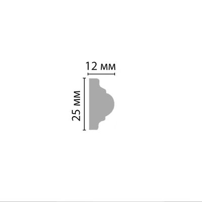 Молдинг гладкий DECOMASTER 97012F гибкий (25*12*2400мм) полиуретан