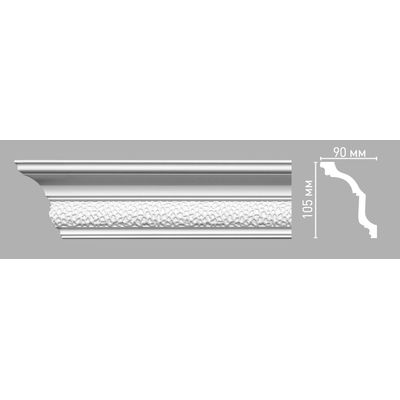 Плинтус потолочный с рисунком DECOMASTER 95102 (90х105х2400мм) полиуретан